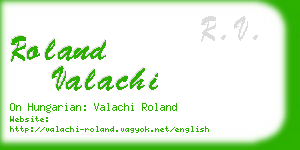 roland valachi business card